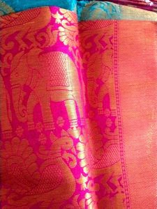 Pink &amp; Gold Ethnic Saree