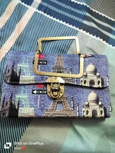 Denim Style Hand Clutch