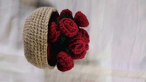 Crochet Rose Bouquet Coaster