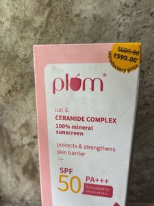Plum Oat &amp; Ceramide Sunscreen