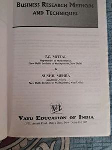 BUSINESS RESEARCH METHODS AND TECHNIQUES