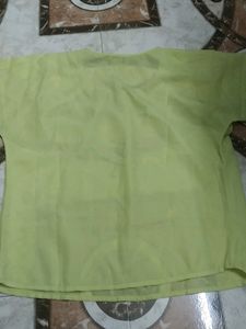 Unused Crop Top Pale Yellow