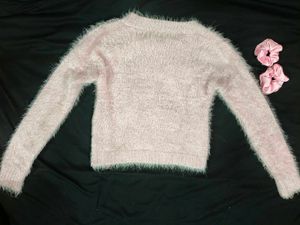 Fuzzy Pink Sweater