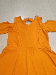Orange Fit &amp; Flare Dress