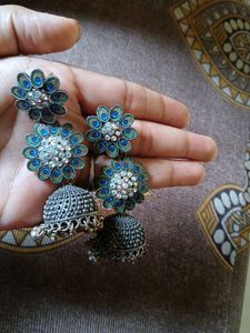 Peacock Jhumka Earrings