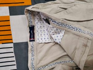 Beige Casual Pants