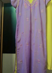 Salwar Kameez Set - Yellow &amp; Lavender Suits