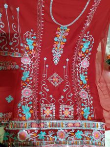 Pakistani Embroidered And Sequin Work Suit