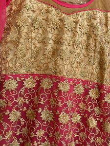 Heavy Work Anarkali Suit With Dupatta And Pajami