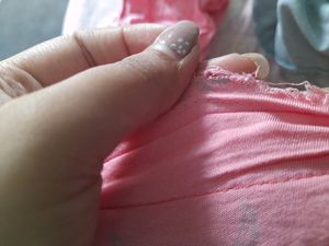 Pink Kurti💗 With Black Thread Work On The Front.