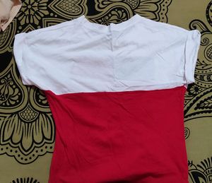 Red 🤍 White ♥️ Crop T Shirt 👕