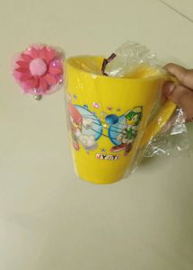 Yellow Cartoon-Printed Cup 💛