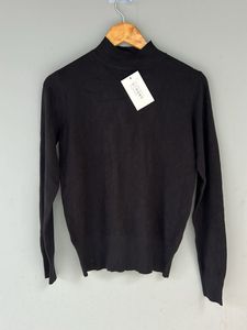 Black Turtleneck Knit Sweater