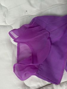 Lavender Ruffle Sleeve Blouse