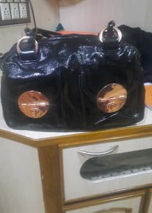 Shiny Navy Blak Bag