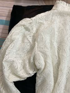 Elegant White Lace Blouse