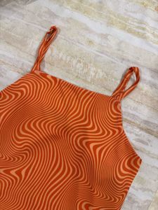 Orange Swirl Mini Dress