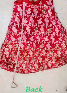Red Floral Lehenga with dupatta