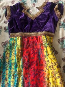 Colorful Tie-Dye Velvet Dress