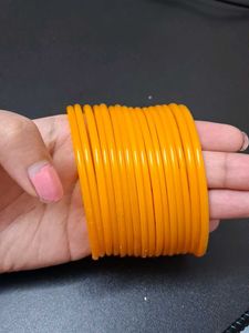 Orange Coloured Glass Bangles