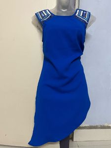 Pintrest Blue Embellished Party Dress