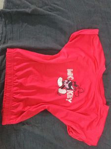 Red Mickey Mouse Tee