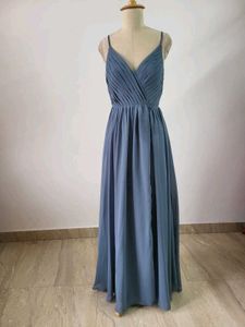 Elegant Blue Maxi Dress