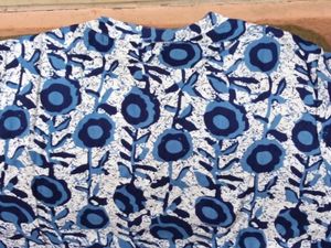 Brand New Blue Floral Print Kurti - 4XL Size