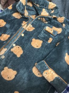 Cute Bear Fur Nightsuit Shirt