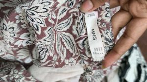 Mango Floral Print Mini Dress