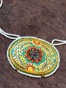 LONG PEARL SET WITH MEENAKARI WORK