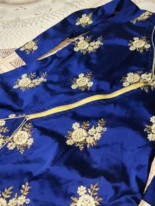 Sparkly Golden Skirt with stitched side slit dress