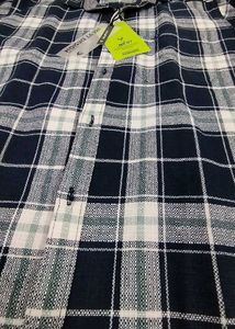 Rare Fabricated Premium Cotton Jute Check Shir