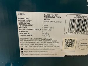 Bajaj 17L Solo Microwave White