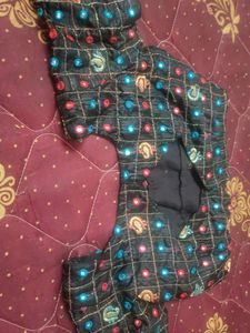 Embroidered Black Blouse
