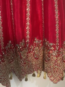 Red Embroidered Kurta Set