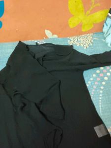 Elegant Black Ruffle Top