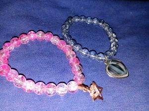 Beaded Charm Bracelets - Set of 2