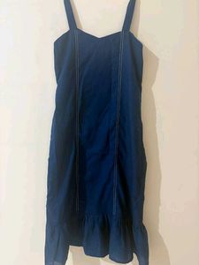 Navy Blue Casual Mini Dress