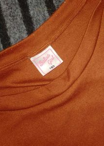 Brown Oversized Crop Top