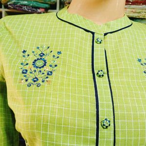 Embroidery Work Kurti For Women