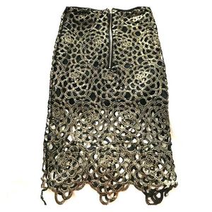 Elegant Floral Lace cutout designer Skirt