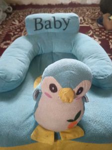 Baby Seat with Penguin Plush