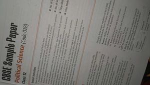 Political Science 12th Sample Papers