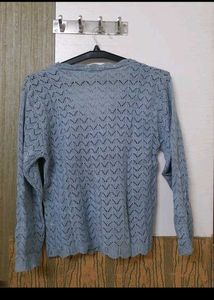 Blue Knit Cardigan