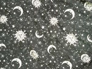 whimsical sun and moon mini dress