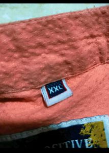 Orange Mandarin Collar Kurta