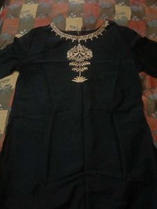 Embroidered Black Tunic