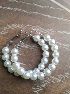 Pearl Hoop Earrings