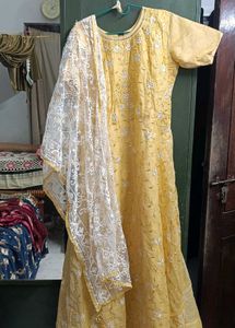 New Elegant Yellow Ethnic Gown